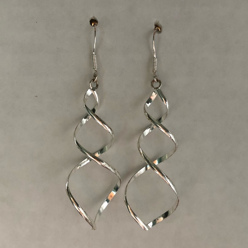 Sterling Silver Swirl Earrings